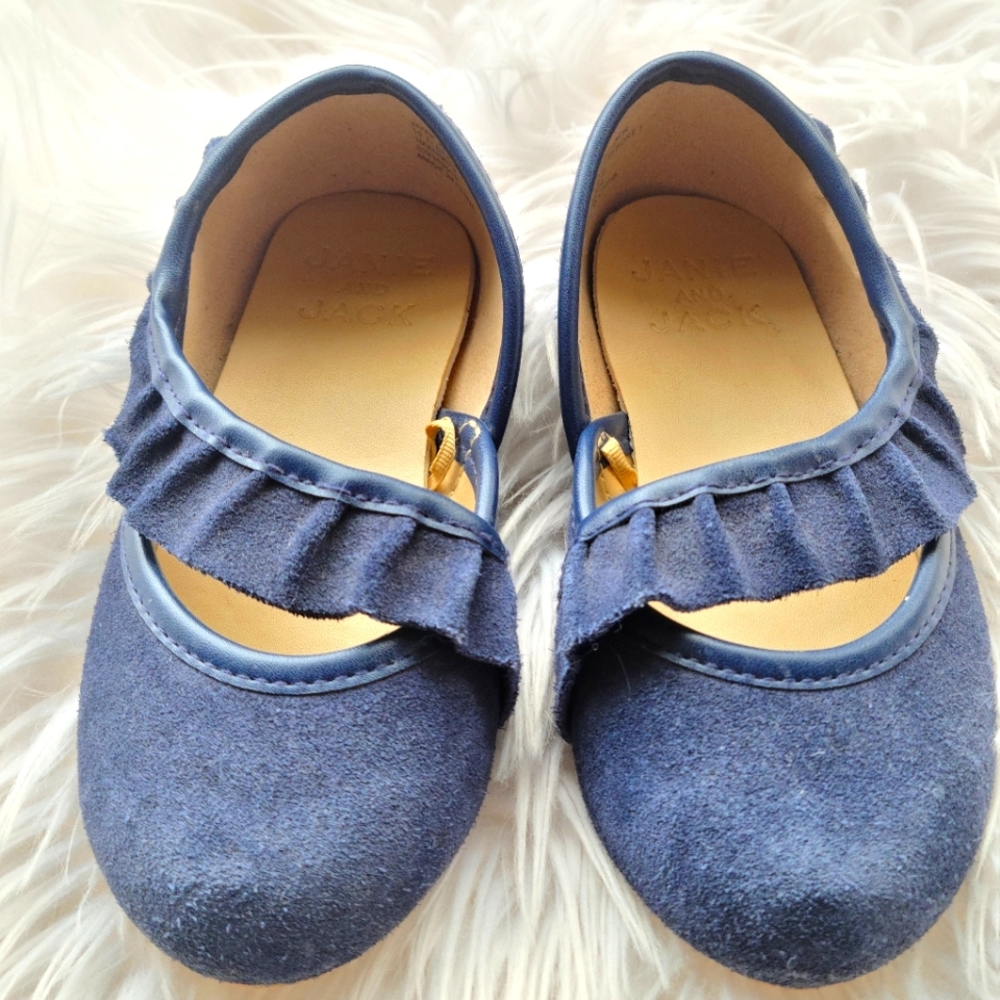JAINE AND JACK Suede Navy Girl Shoes
